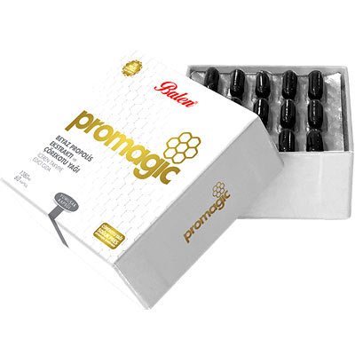 Beyaz Propolis Ekstaktı ve Çörekotu Yağı İçeren Yumuşak Kapsül 1380 mg 60 Kapsül