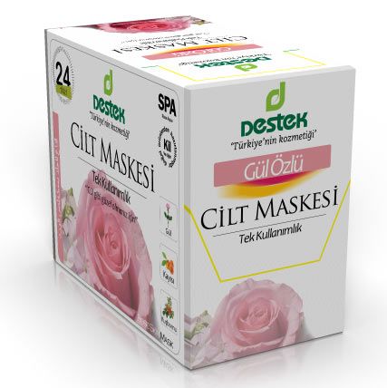 Gül Özlü Kil Maskesi Tek Kullanımlık 24 Adet